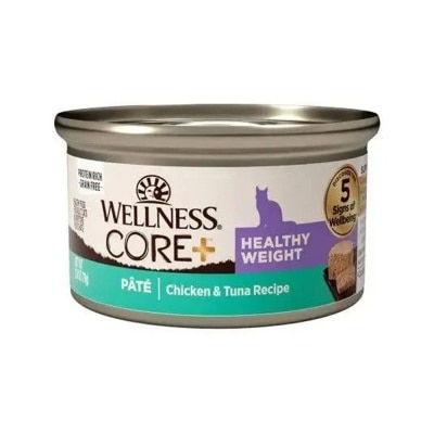 WELLNESS CORE+ 無穀物 體重管理 雞肉拼吞拿魚味 主食罐 (79g) 成貓 貓罐 06201 image