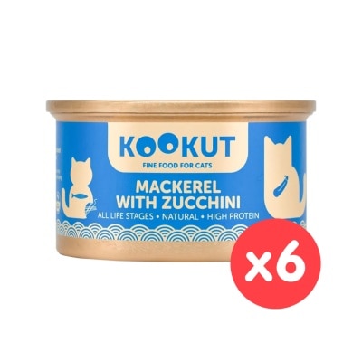 KOOKUT - [6罐装] 鲭鱼意大利青瓜 (70g x6) 猫罐头 002825