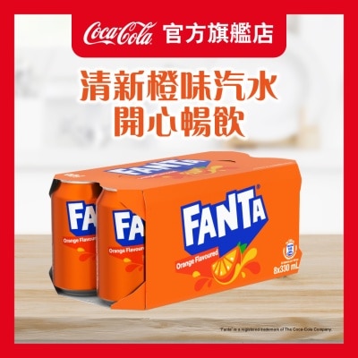 FANTA FANTA Orange Flavoured Soda 8P