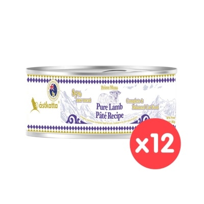 ASTKATTA [12 Can] Prime Mono Pure Lamb Pâté Recipe (80g x12) Cat Can 361536 image