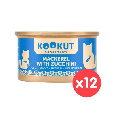 KOOKUT - [12罐装] 鲭鱼意大利青瓜 (70g x12) 猫罐头 002825