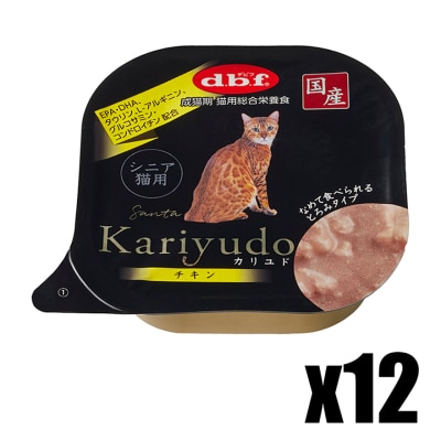 D.B.F - [12 cans] Kariyudo - Chicken Senior Cat Alu Tray (95g x12) - d.b.f