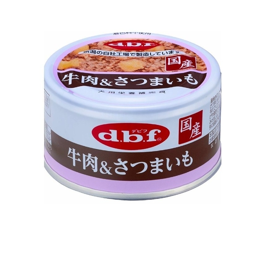 牛肉(加雞肉)& 甜薯 狗罐頭 (85g) - d.b.f