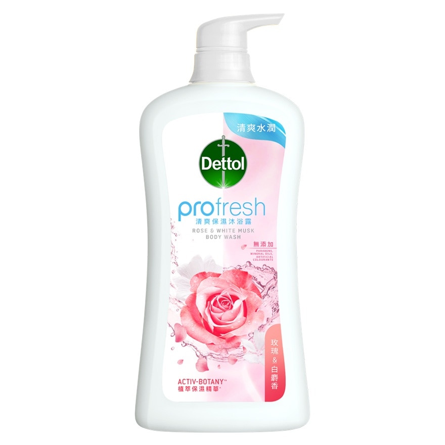 滴露ProFresh清爽保濕沐浴露 ​玫瑰及白麝香900g