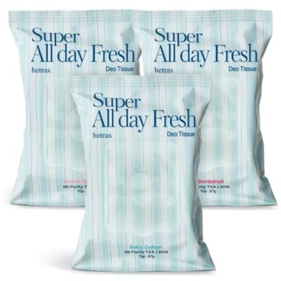 HETRAS - 全天清新止汗紙巾（牡丹麝香）