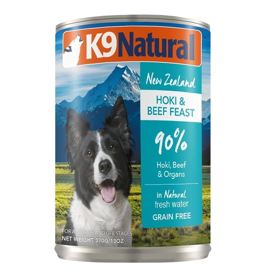 K9 Hoki & Beef Feast (370g) Dog Can- K9 Natural