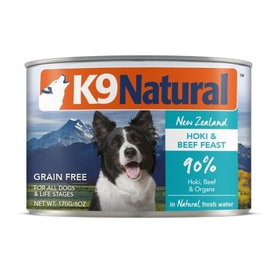 K9 NATURAL - K9 Hoki & Beef Feast (170g) Dog Can- K9 Natural