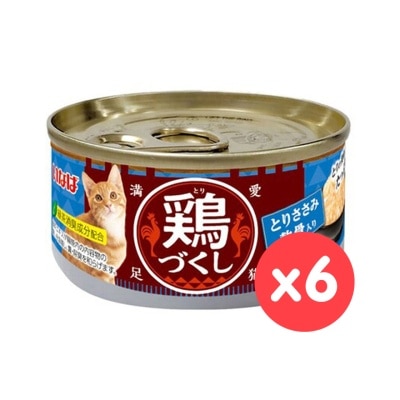 INABA -  鸡肉 & 鸡软骨 (80g x6) 猫罐头 484285