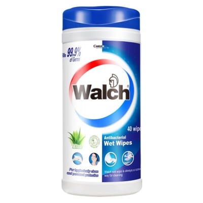WALCH - Walch Antibacterial Wet Wipes Aloe 40wipes (BUTTERBEAR packaging dispatched randomly)