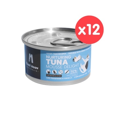 GIANT MEOW - [12 Cans] Nurturing Tuna Mousse Delight – For Kittens & Mother Cats (80g x 12) 002207