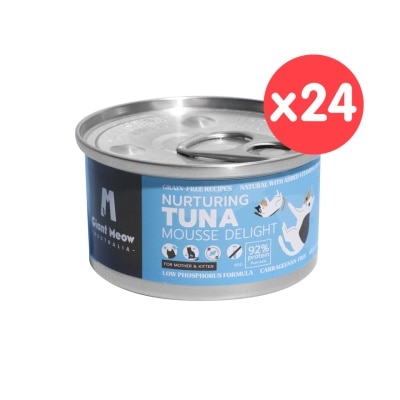 GIANT MEOW - [24 Cans] Nurturing Tuna Mousse Delight – For Kittens & Mother Cats (80g x 24) 002207