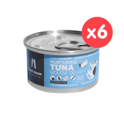 GIANT MEOW - [6 Cans] Nurturing Tuna Mousse Delight – For Kittens & Mother Cats (80g x 6) 002207