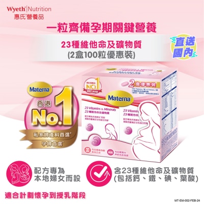 WYETH Materna® 23種維他命及礦物質2盒優惠裝