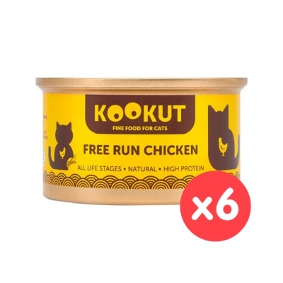 KOOKUT - [6罐装] 放养鸡 (70g x6) 猫罐头 008303