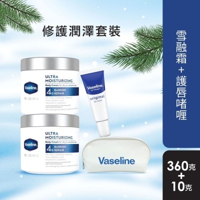 VASELINE Vaseline Moisturizing Set (Ultra Moisturizing Body Cream 360G + Lip Essence 10G Advanced) image