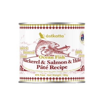 ASTKATTA 澄海系列 纯净天然肉酱罐 鲭鱼&三文鱼&纽西兰蓝鳕鱼 (180g) 猫主食罐头 361611 image