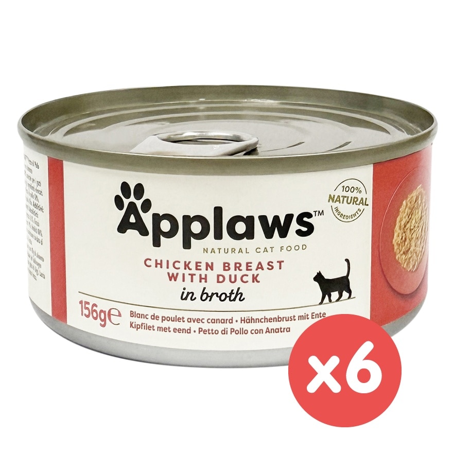 貓罐頭 - 雞胸肉&鴨肉 (156g x 6) Applaws