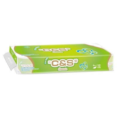 C&S C&S  GREENIE 4PLY TOILET ROLL 12'S