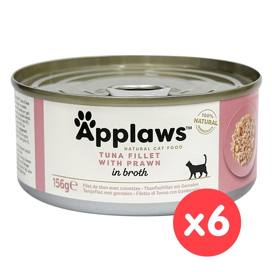 貓罐頭 - 吞拿魚&蝦 (156g x 6) Applaws