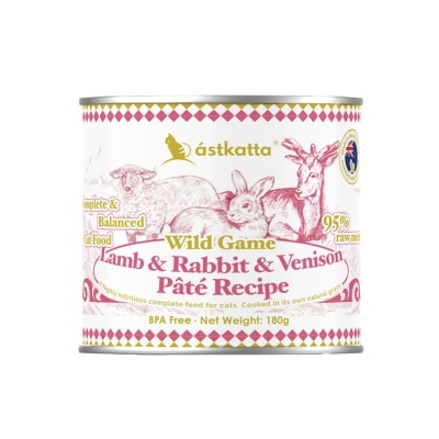 ASTKATTA 野境系列 纯净天然肉酱罐 羊肉&兔肉&鹿肉 (180g) 猫主食罐头 361604 image