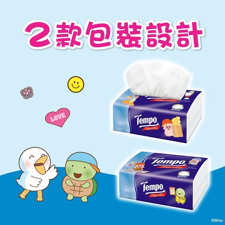Tempo X McDull 2026 新年限定-四层天然无香袋装面纸- 4+1包装 (新旧款式随机发送)