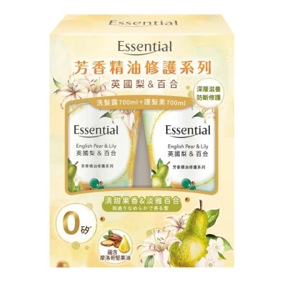 ESSENTIAL - Essential 芳香精油修護套裝(英國梨&百合) - 洗髮露 700毫升 + 護髮素 700毫升