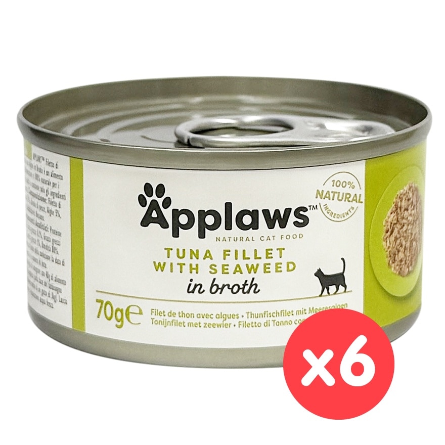 貓罐頭 - 吞拿魚&紫菜 (70g x 6) Applaws