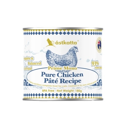 ASTKATTA 纯溯系列 纯净天然肉酱罐 纯鸡肉 (180g) 猫主食罐头 361574 image