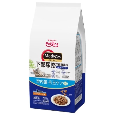 PETLINE - Medyfas 防尿石+去毛球 - 鸡肉&鱼肉味 成猫乾粮 (235g x3) 069784