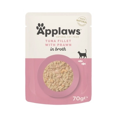 APPLAWS 貓袋裝濕糧 - 吞拿魚+太平洋白蝦 (70g) Applaws
