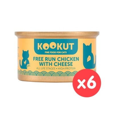KOOKUT - [6罐装] 放养鸡芝士 (70g x6) 猫罐头 002818