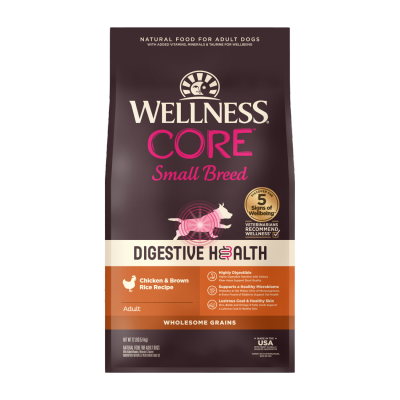 WELLNESS CORE Digestive Chicken & Brown Rice Formula Formula (12lb) Small breed Adult Dog Food 89804 image