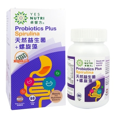 YESNUTRI - 天然益生菌+螺旋藻 60粒