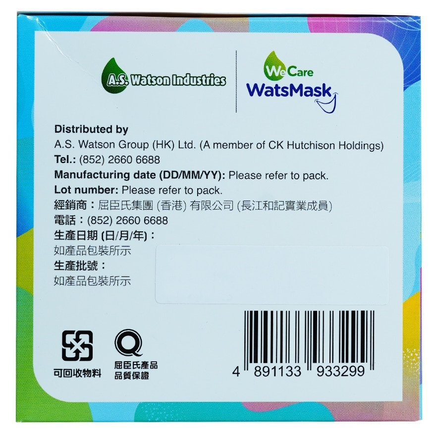 ASTM Level 3 中童三層衛生口罩 (145mmx95mm) -藍色 30個獨立包裝