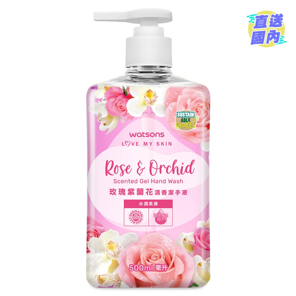 ROSE & ORCHID SCENTED GEL HAND WASH 500ML