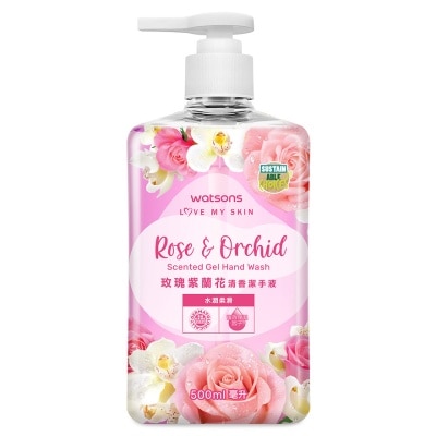 WATSONS  ROSE & ORCHID SCENTED GEL HAND WASH 500ML