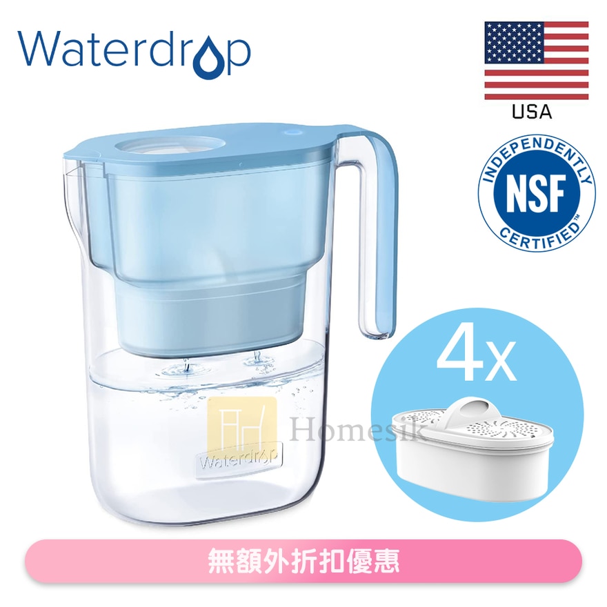 Elfin 系列濾水壺 2.8L (藍) WD-PT-05B (商家直送-5個工作天內送到府上)
