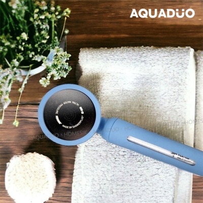 AQUADUO 花系天空藍 除氯增壓沐浴過濾花灑頭 (連濾芯1件)  (商家直送-5個工作天內送到府上;滿$500免運)