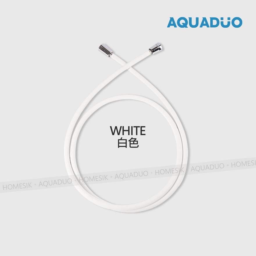 PVC SHOWER HOSE (1.5M)- WHITE - Buy any Aquaduo products upon $500 Free $50 Ice-cream Voucher  (SUPPLIER DELIVERY–5 WORKING DAYS;FREE DELIVERY UPON $500)