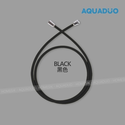 AQUADUO PVC SHOWER HOSE (1.5M) - BLACK - Buy any Aquaduo products upon $500 Free $50 Ice-cream Voucher  (SUPPLIER DELIVERY–5 WORKING DAYS;FREE DELIVERY UPON $500)