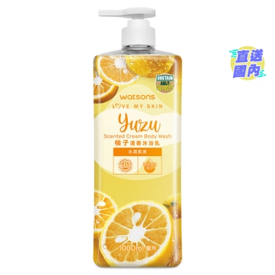 屈臣氏 柚子清香沐浴露1000ML