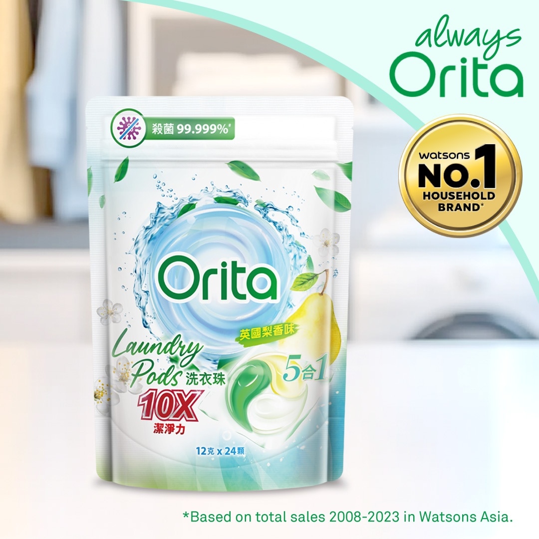 ORITA 洗衣珠 英国梨香味 24颗