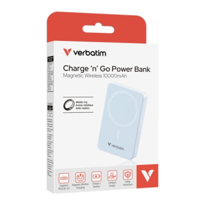 VERBATIM CHARGE 'N' GO 10000MAH 磁吸無線流動充電池 (WPB10)
