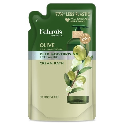 NATURALS BY WATSONS OLIVE CREAM BATH REFILL 450ML