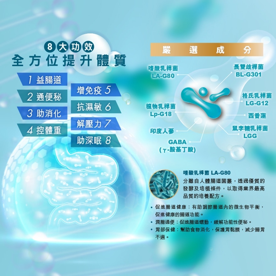 ASANA 360 LABG 腸道益生菌 舒壓好眠配方 30S