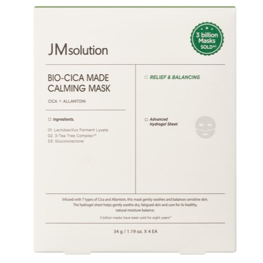 JM SOLUTION BIO-CICA MADE CALMING MASK 4S