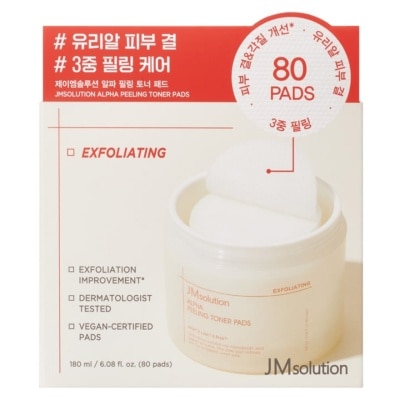 JM SOLUTION ALPHA PEELING TONER PADS 80S