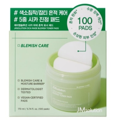 JM SOLUTION CICA MADE BLEMISH TONER PADS 100S