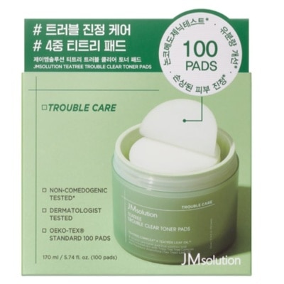 JM SOLUTION TEA TREE TROUBLE CLEAR TONER PADS 100S