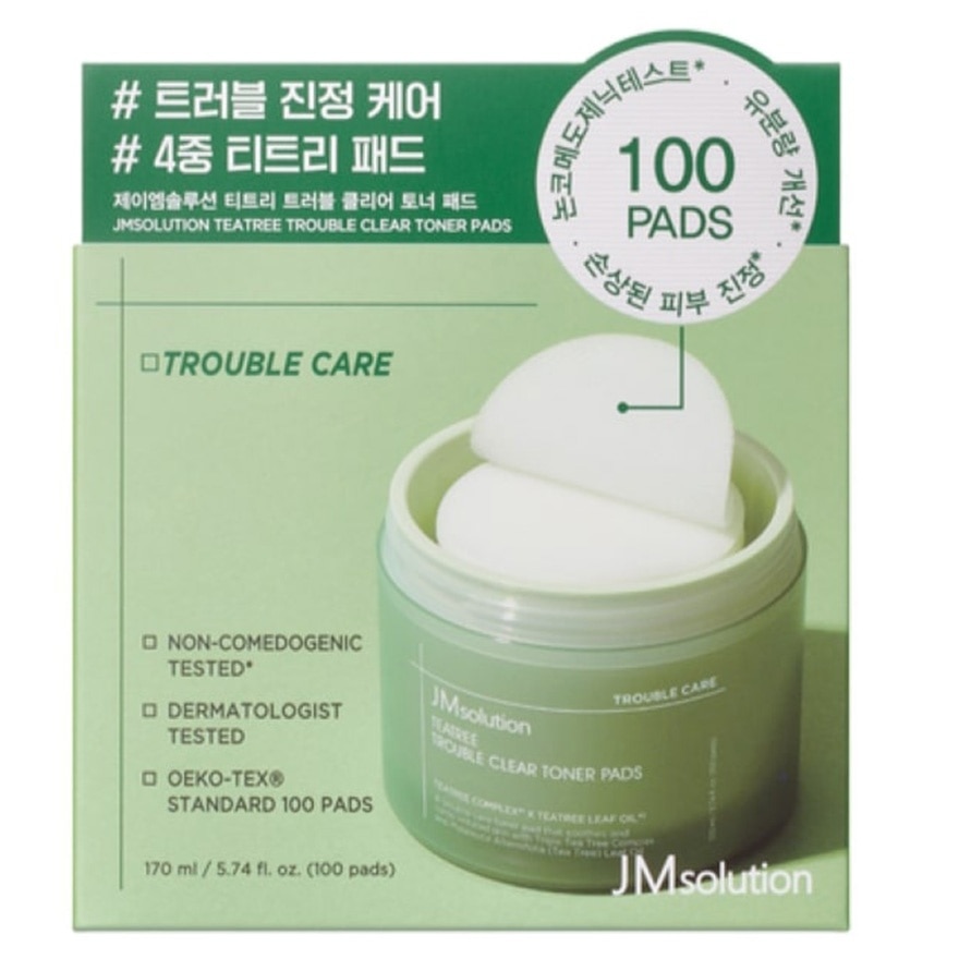 TEA TREE TROUBLE CLEAR TONER PADS 100S